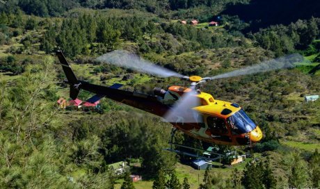 En effet, la Compagnie REUNIONNAISE MAFATE HELICOPTERES, vous fera découvrir les beautés de l'ile intense,par la magie d'un suvrvol de l'ile à l'intérieur de nos belles machines aux couleurs de l'ile de LA REUNION  avec une vue  panoramique,pour seulement 270€/personnes 